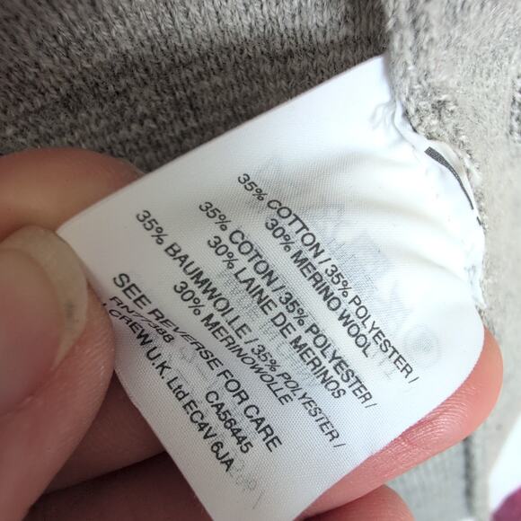 J. CREW Sophie Open Front Sweater Blazer Heather Gray Size XS Womens Excellent - Picture 9 of 12